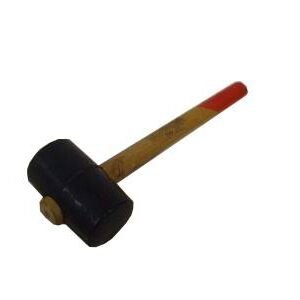 Kinekus Kladivo gumové 510g čierne, drevená násada