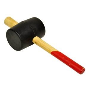 Kinekus Kladivo gumové, 1100g, čierne, drevená násada