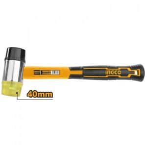 Kinekus Kladivo gumové 40mm, 400g, dvojstranné silikón INGCO sklolaminát