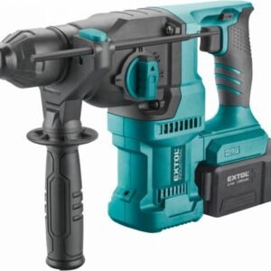 EXTOL INDUSTRIAL Kladivo vŕtacie AKU Share20V, bezuhlíkový motor, 1x 4Ah Li-ion, 2,4A nabíjačka, SDS+, 2,6J