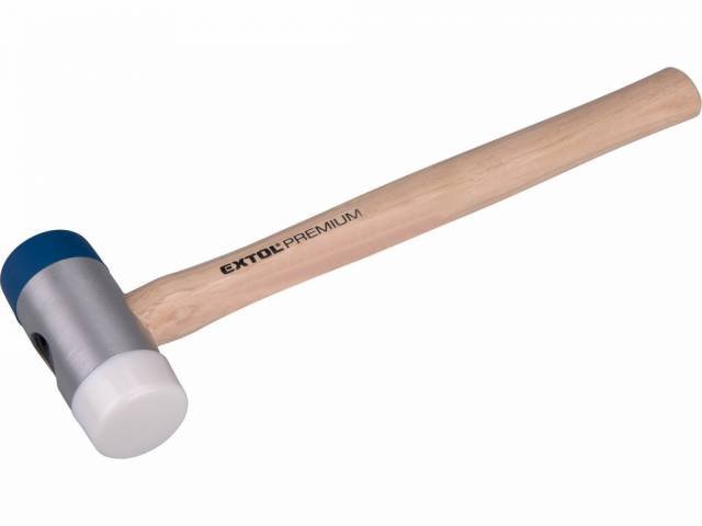 EXTOL PREMIUM Kladivo plastové, hlavice 2 tvrdosti, rukoväť hikória