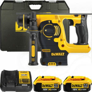 DEWALT 18V XR SDS-Plus 2,1 J aku kombinované kladivo, 2x 4,0 Ah DCH253M2-QW