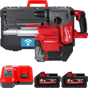 MILWAUKEE M18 FUEL ONE-KEY SDS-Plus vŕtacie kladivo 4-režimové s FIXTEC s odsávačom M18ONEFHXDEL-552C