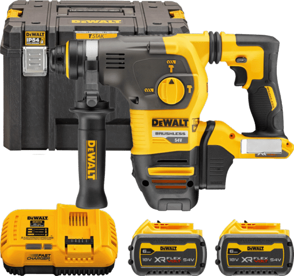 DEWALT 54V XR FLEXVOLT SDS-Plus 2,8 J aku kombinované kladivo, 2x 6,0 Ah DCH323T2-QW